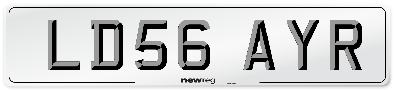 LD56 AYR Number Plate from New Reg